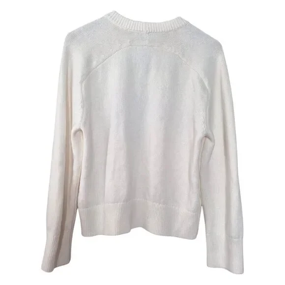 Abercrombie & Fitch Viral Lobster Madeline Crewneck Sweater White Red Size Small - Picture 3 of 4